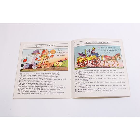 Fun-Time Riddles, George Carlson, Picture Book, Platt & Munk, ~ 250407-WH 344 - Picture 2 of 2